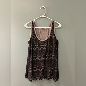 NWOT … MOSSIMO “Size: L” Black Lace Top